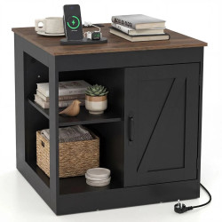 Прикроватная тумба Costway JV13067DE-DK (Black) Thumb