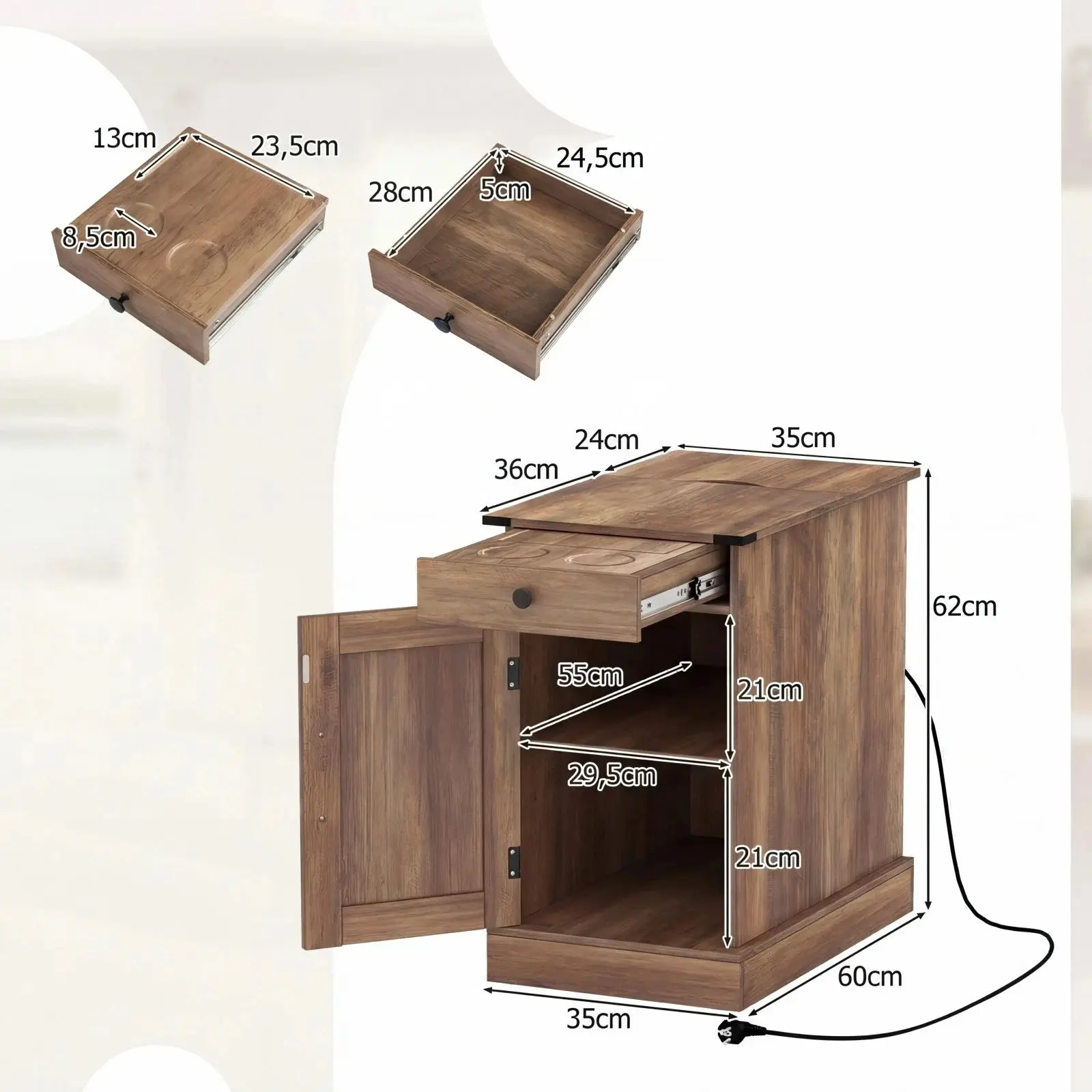 Noptiera Costway JV13068DE-BN (Brown) - 3