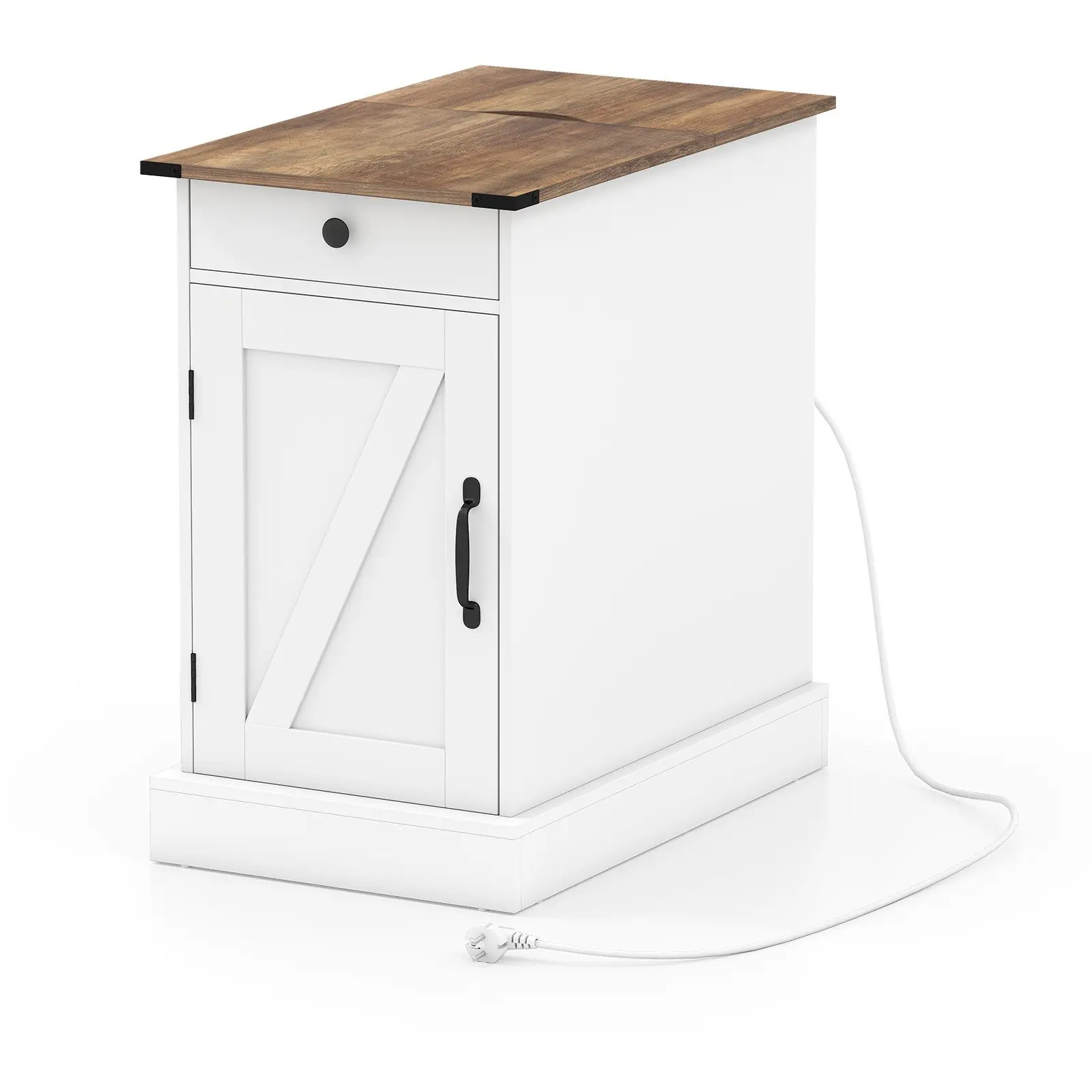 Прикроватная тумба Costway JV13068DE-WH (White) - 2