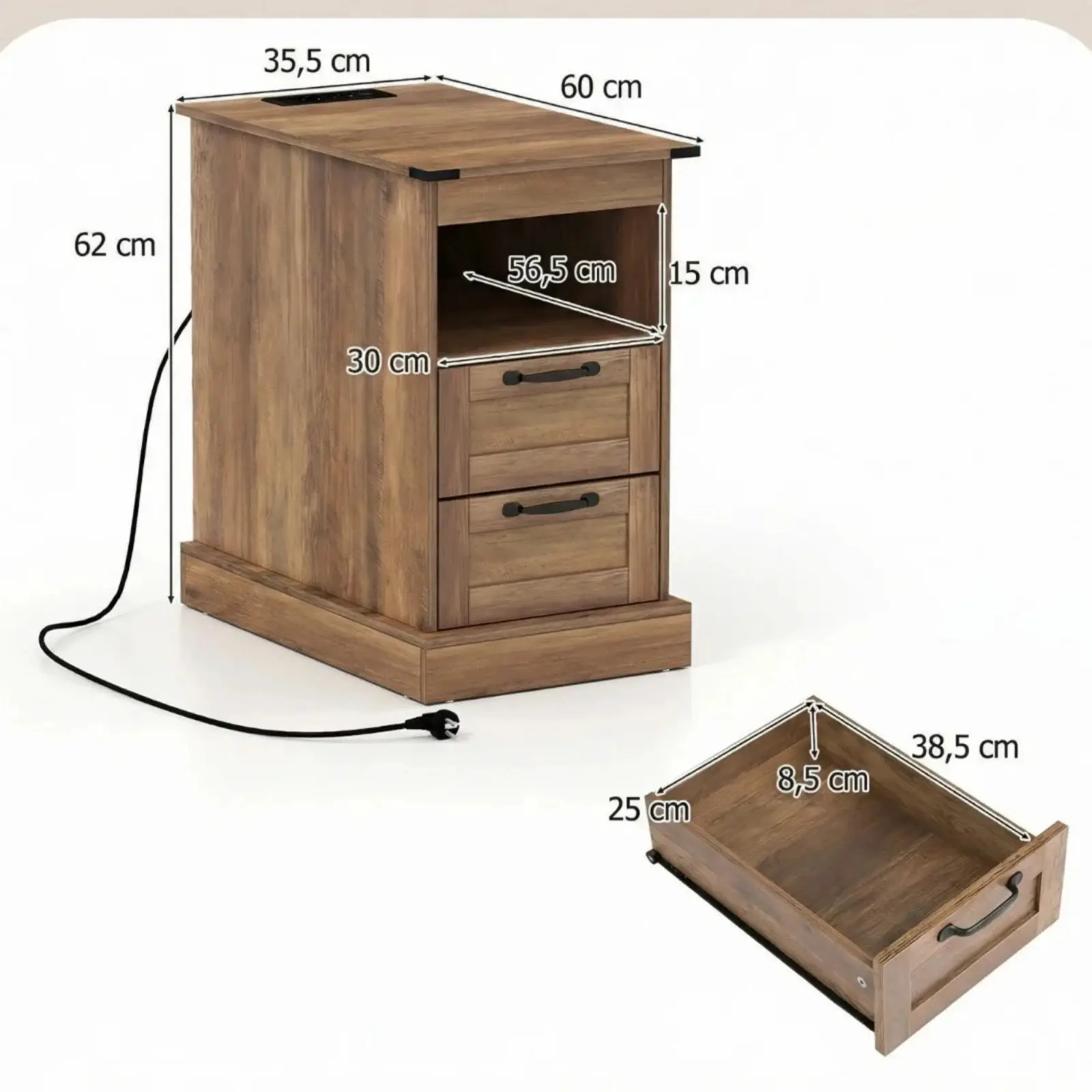 Noptiera Costway JV13069DE-BN (Brown) - 3