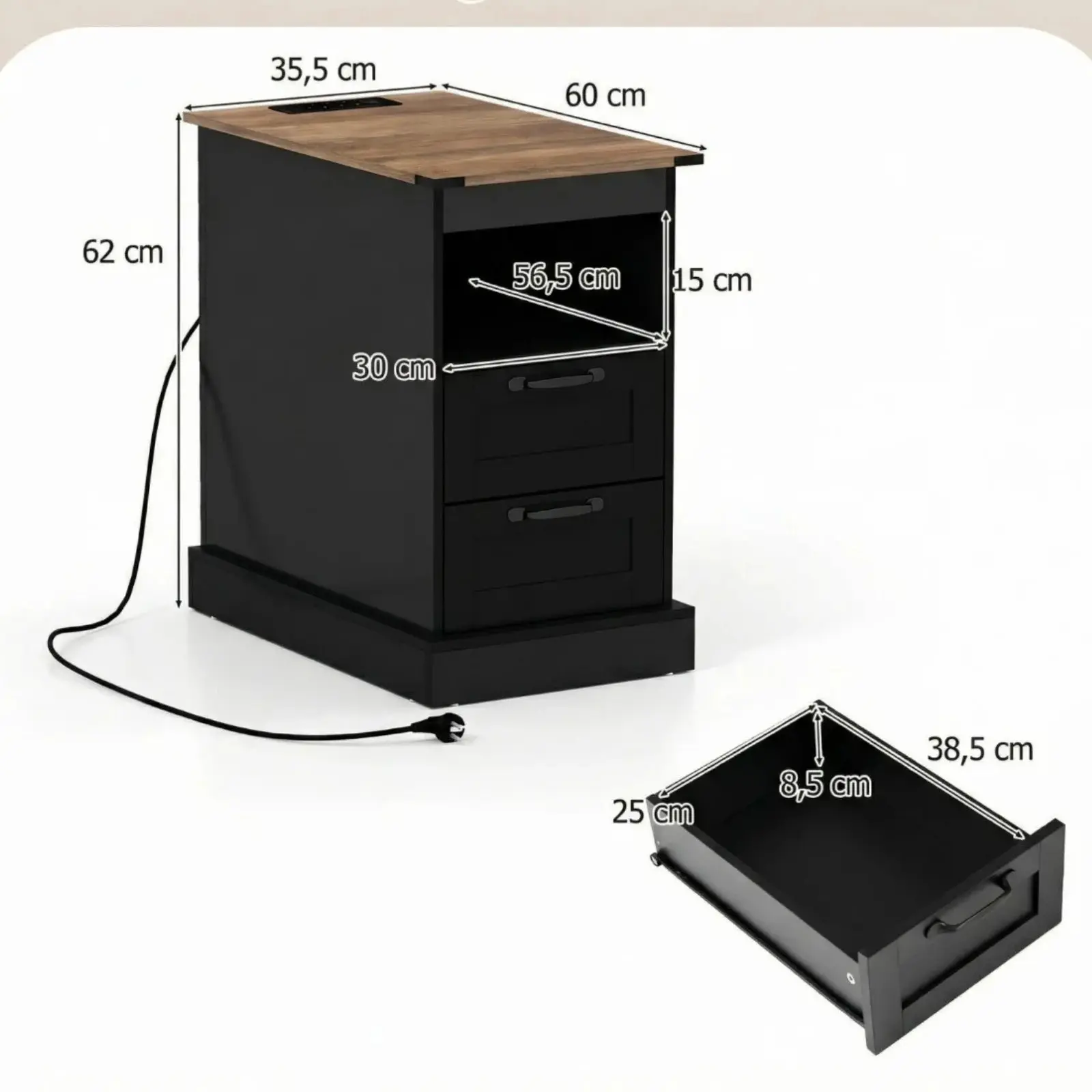 Noptiera Costway JV13069DE-DK (Black) - 3