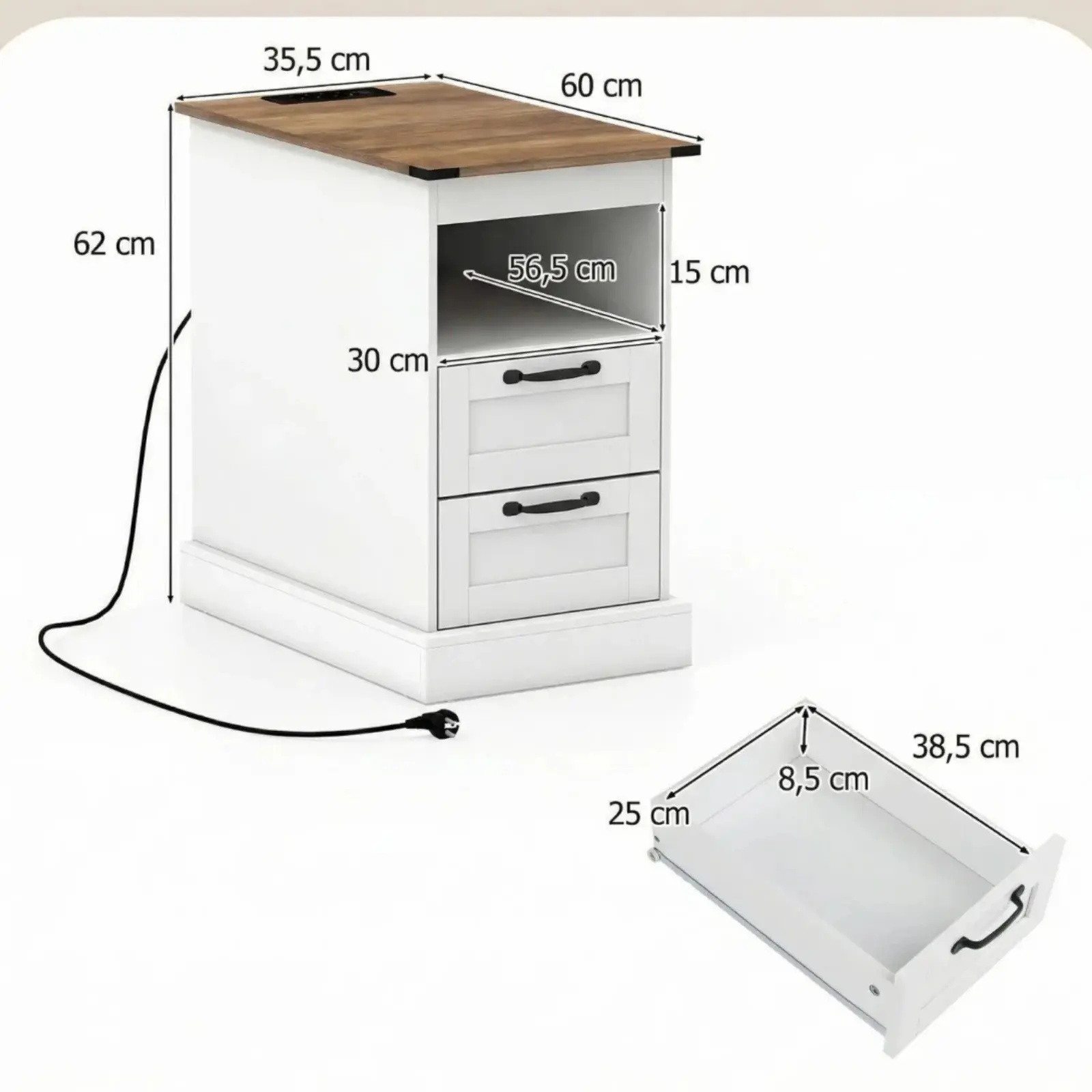 Noptiera Costway JV13069DE-WH (White) - 4