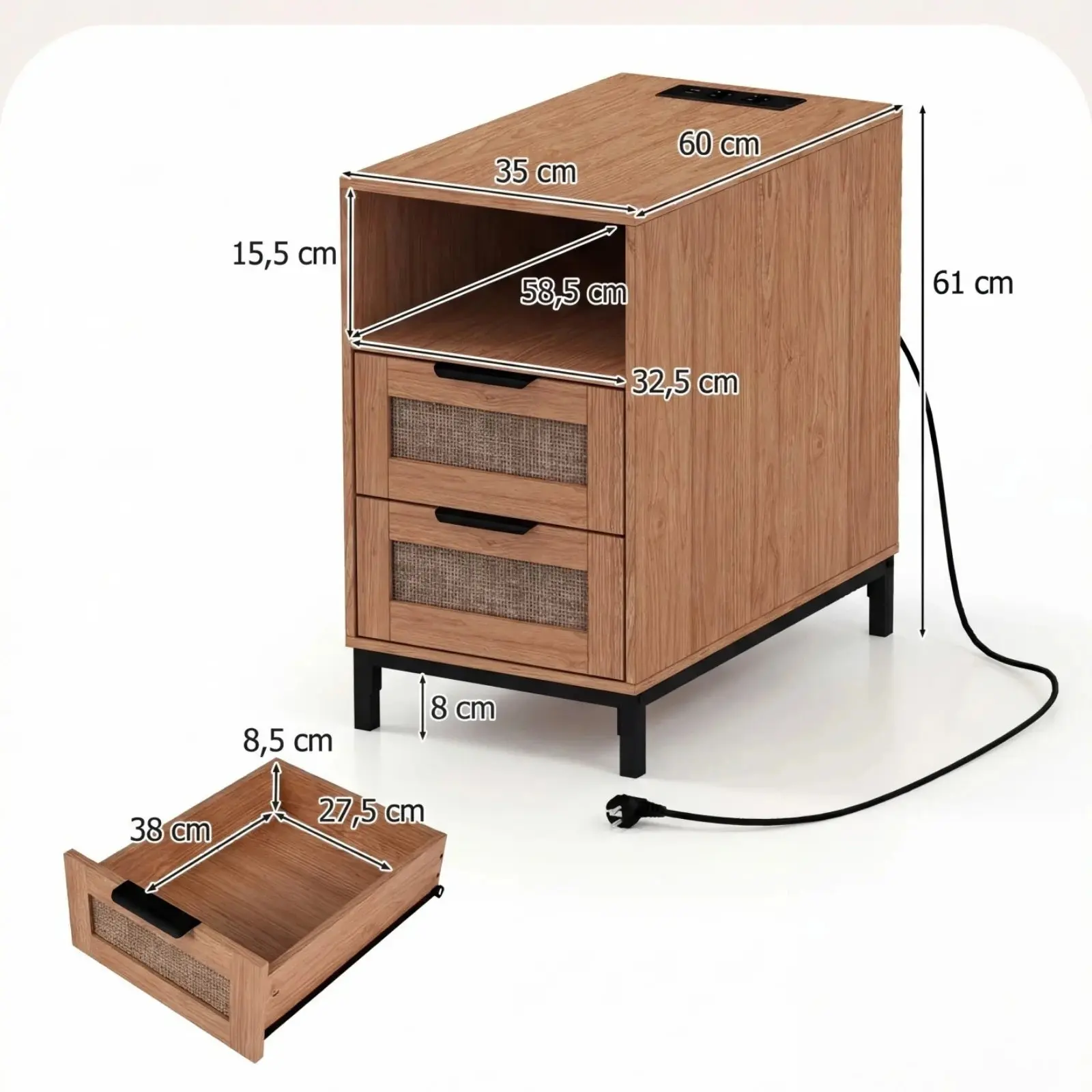 Noptiera Costway JV13070DE-NA (Natural) - 3