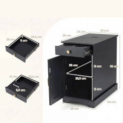 Прикроватная тумба Costway JV13071DE-BK (Black) Thumb