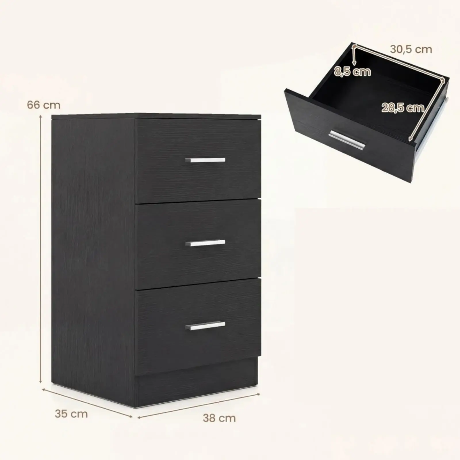Noptiera Costway JV13152DE-DK (Black) - 3