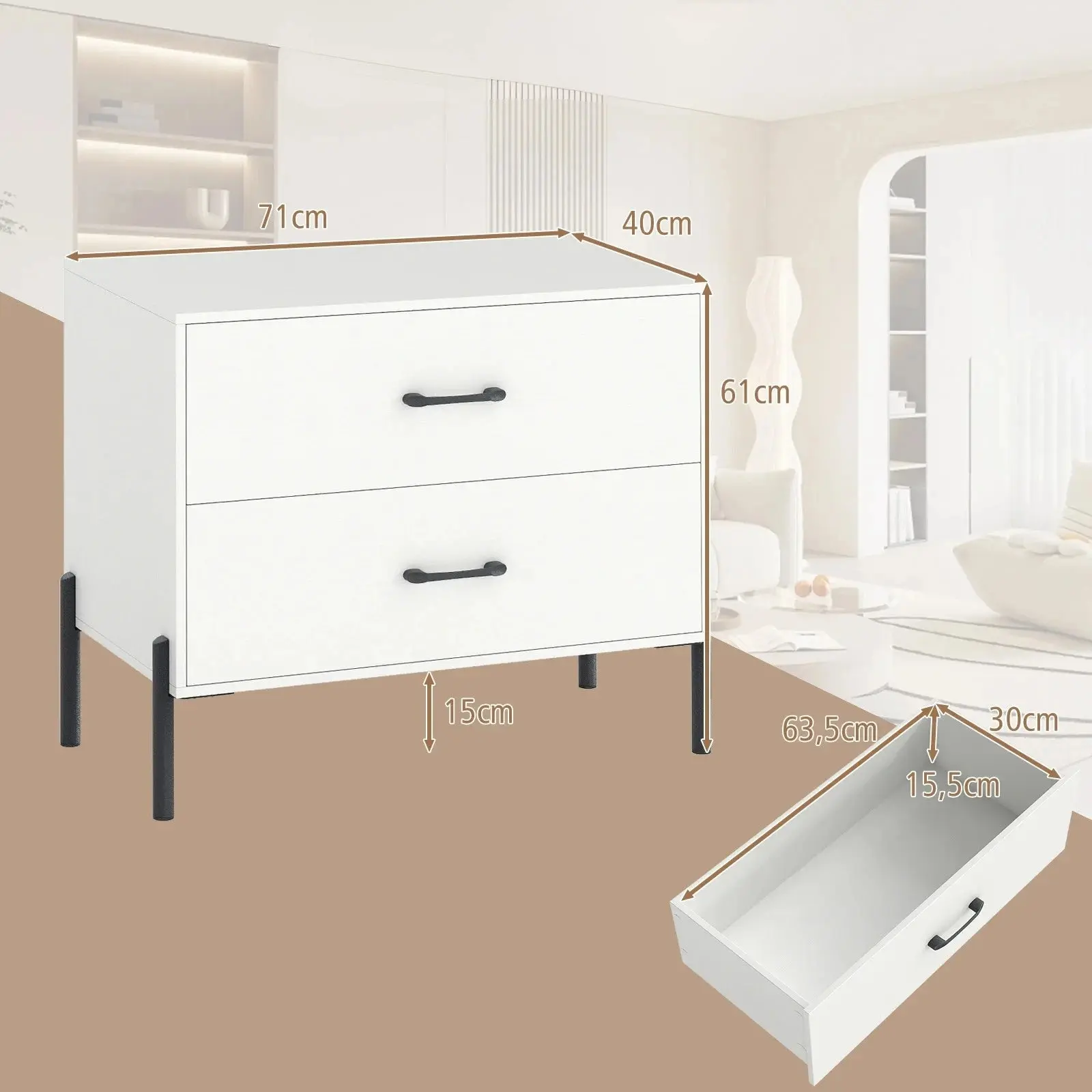 Noptiera Costway JV13213WH (White) - 3