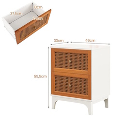 Тумба прикроватная Costway HU10462WH (White) Thumb