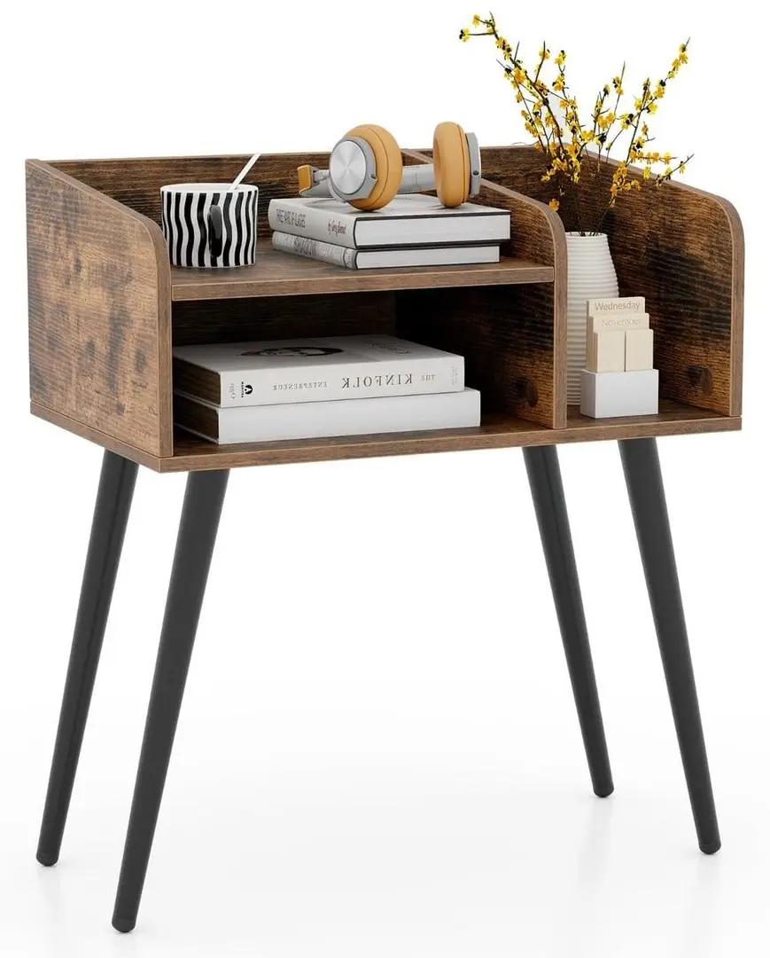 Тумба прикроватная Costway HU10755CF-1 (Rustic Brown)