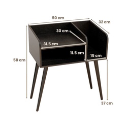 Тумба прикроватная Costway HU10755DK-1 (Black) Thumb