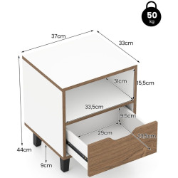 Noptiera Costway HU10758WH-1 (White/Brown) Thumb