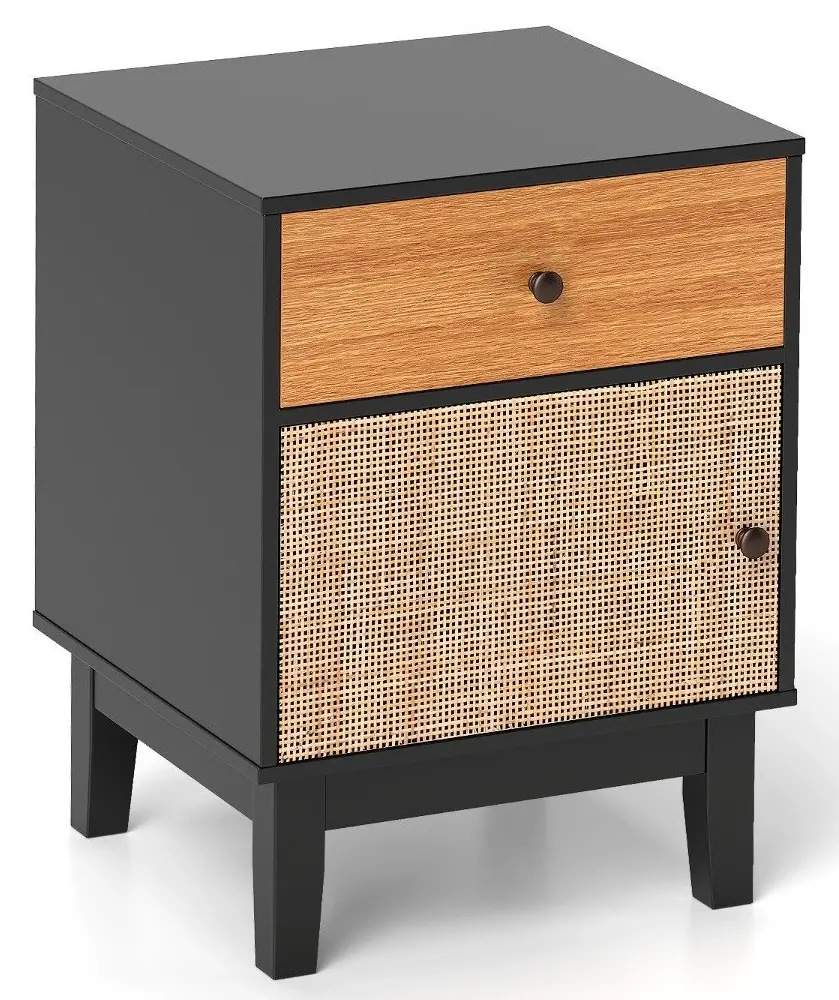 Тумба прикроватная Costway HU10765BK (Black)