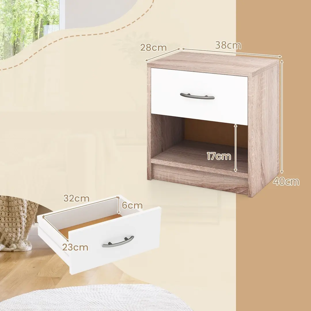 Noptiera Costway HU10887CF (Natural/White)