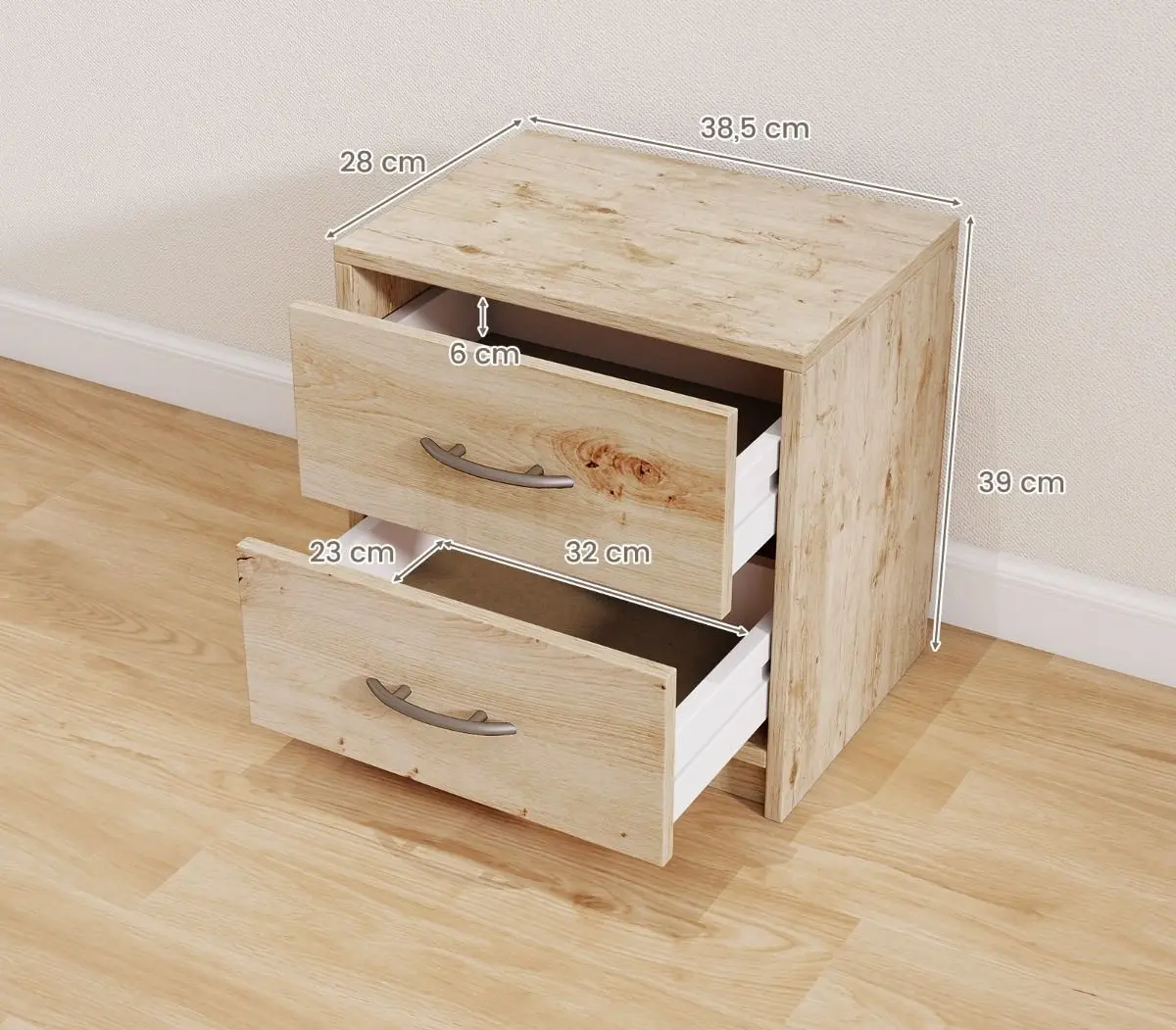 Тумба прикроватная Costway HU10888OK (Oak)