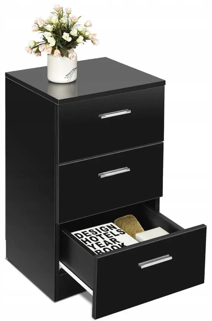 Тумба прикроватная Costway HW61149BK (Black)