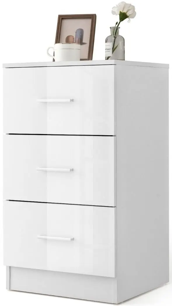 Тумба прикроватная Costway HW64165WH (White)