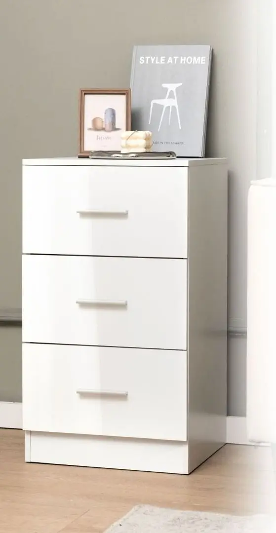 Тумба прикроватная Costway HW64165WH (White)