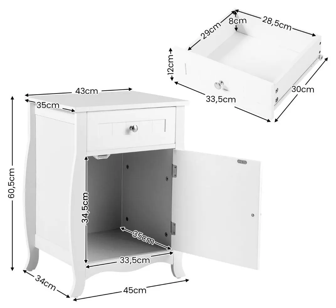 Noptiera Costway HW66503 (White)