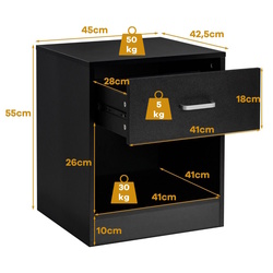 Noptiera Costway JV10219DK-1 (Black) Thumb