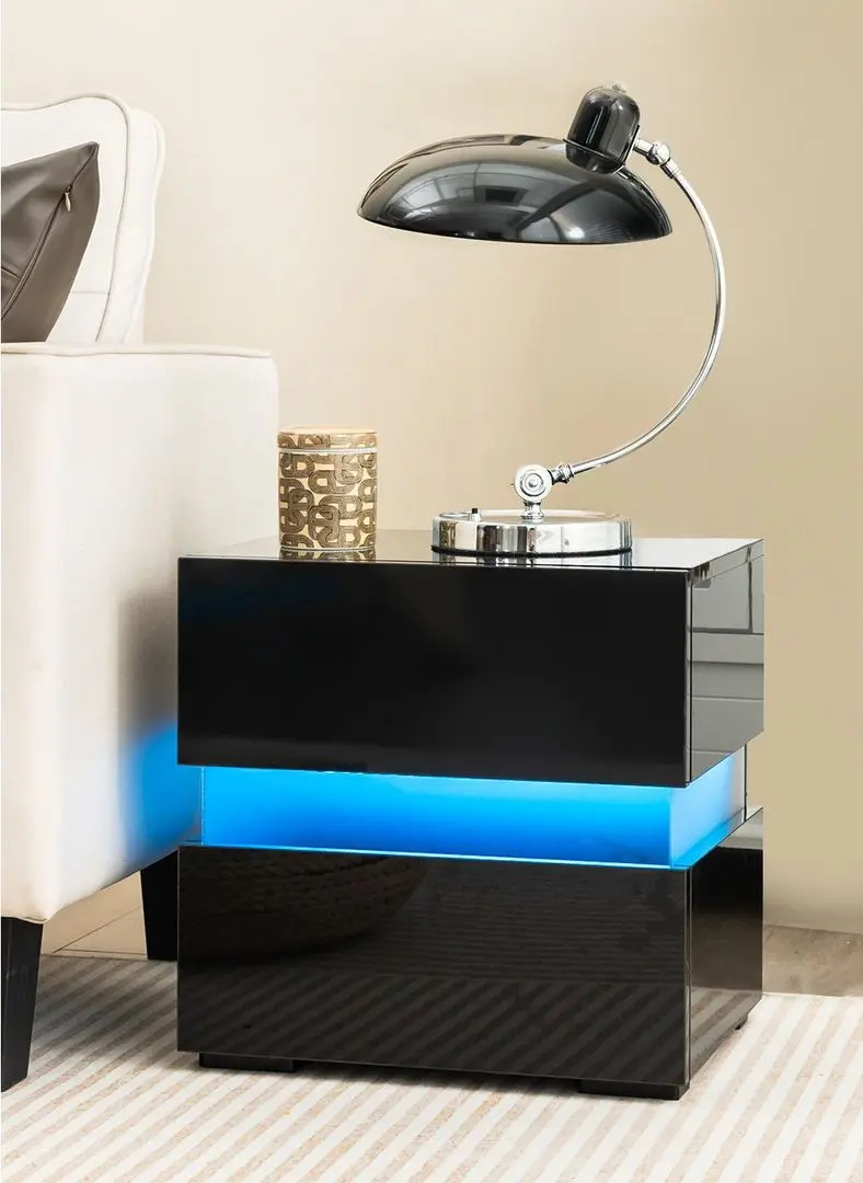 Тумба прикроватная Costway JV10830DK (Black)