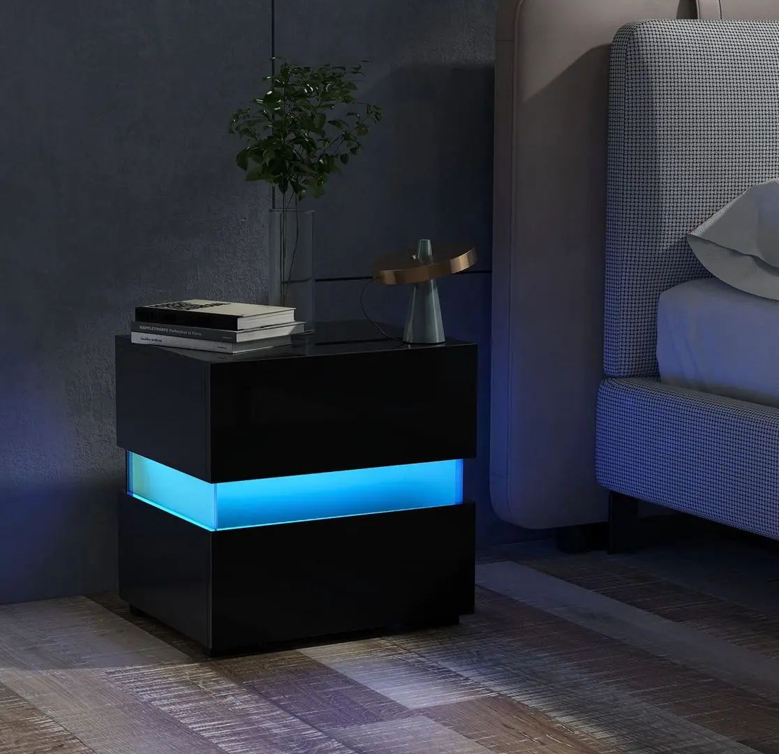 Тумба прикроватная Costway JV10830DK (Black)