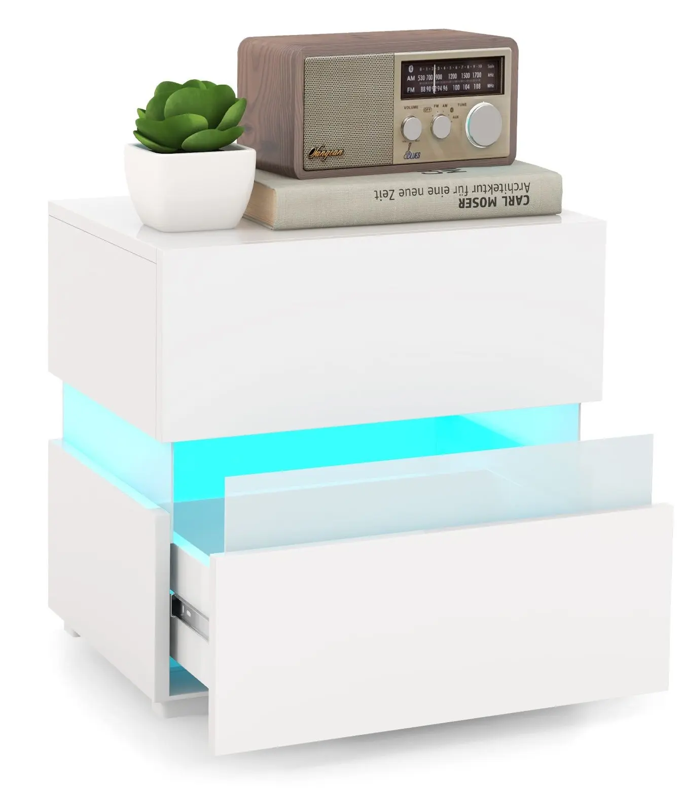 Тумба прикроватная Costway JV10830WH (White)