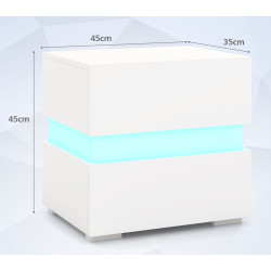 Тумба прикроватная Costway JV10830WH (White) Thumb