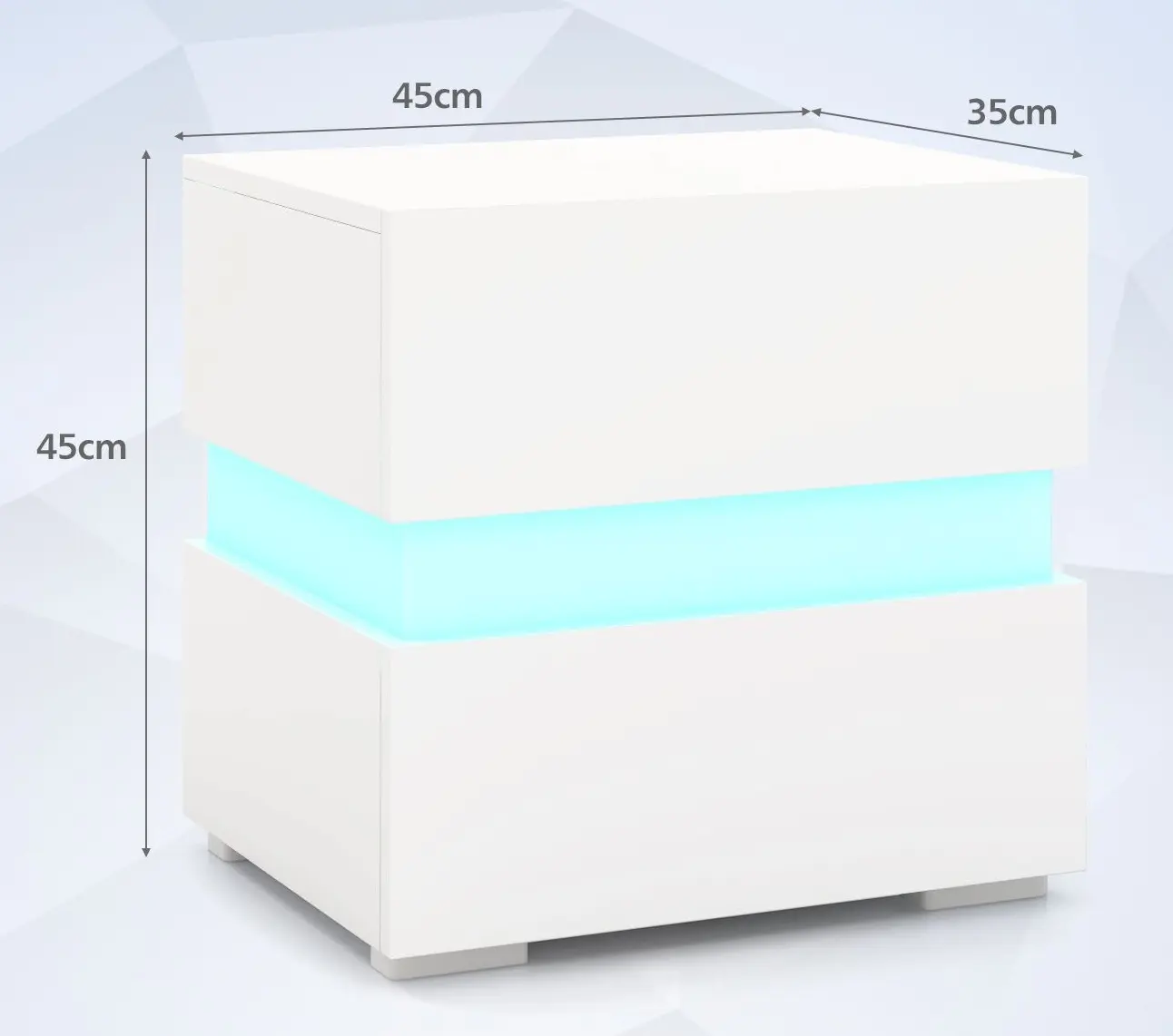 Тумба прикроватная Costway JV10830WH (White)