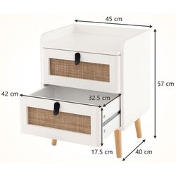 Тумба прикроватная Costway JV11094WH (White) Thumb