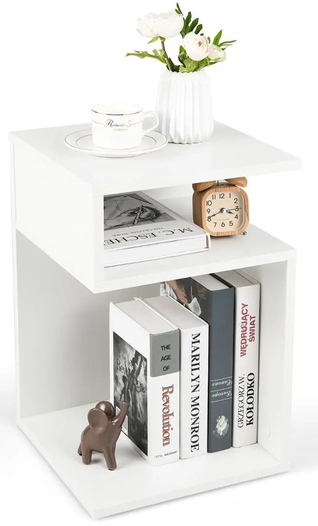 Тумба прикроватная Costway JV11241WH (White)