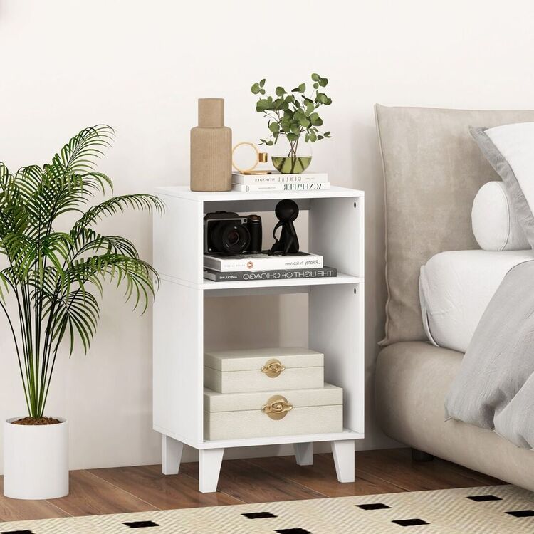 Тумба прикроватная Costway JV11694WH (White)