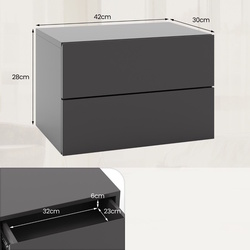 Тумба прикроватная подвесная Costway HU10886GR (Grey) Thumb