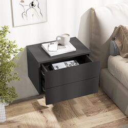 Тумба прикроватная подвесная Costway HU10886GR (Grey) Thumb