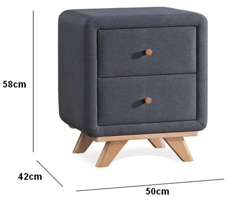 Тумба прикроватная Signal Melissa (Gray) - 3