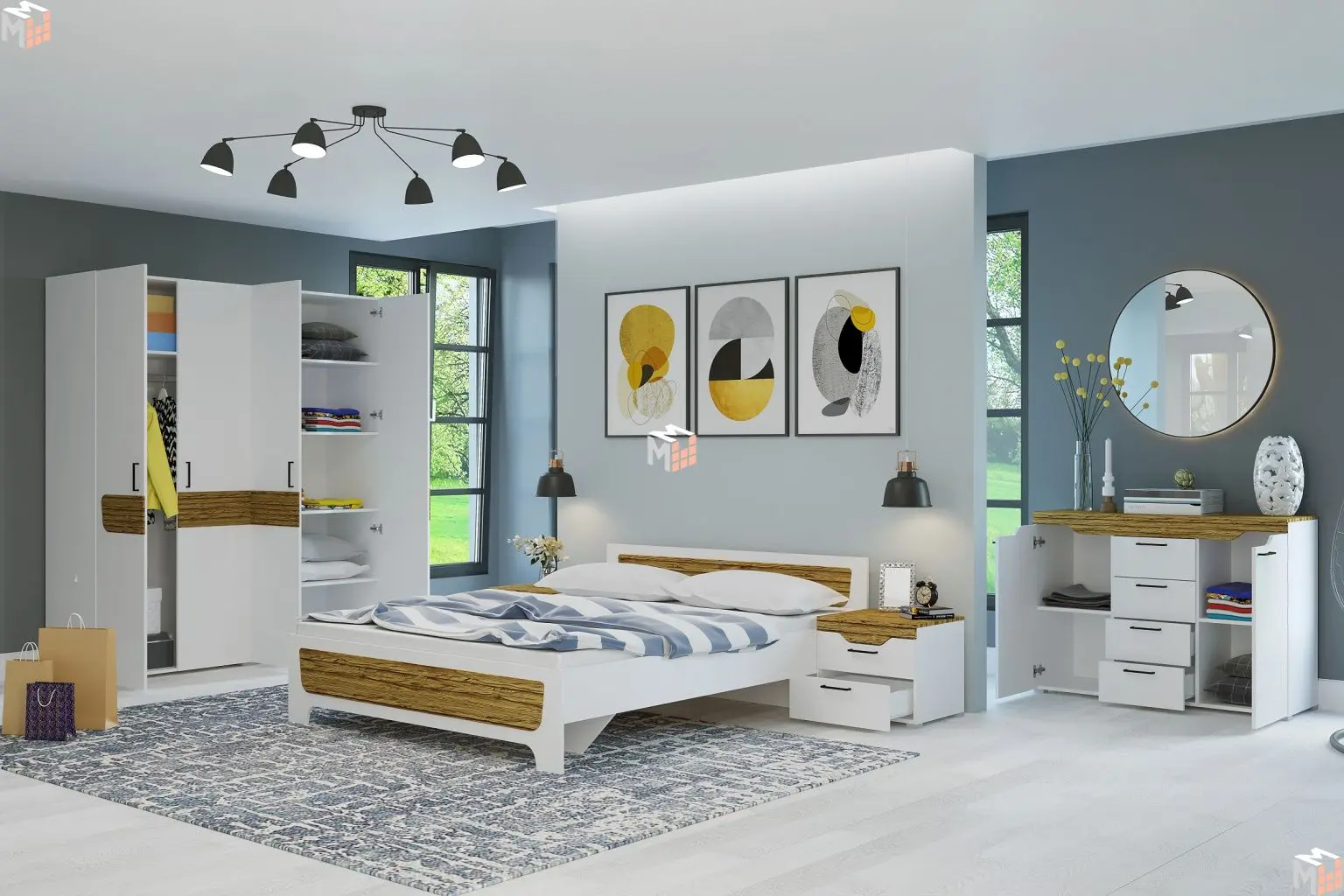 Noptiera Горизонт Milana (Pine Grand/White) - 2