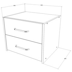 Noptiera Haaus Malmo 50x40 (Anthracite/White Oak) Thumb