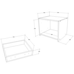 Noptiera Haaus Malmo 50x40 cm (Clay/Artisan Oak) Thumb