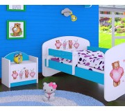 Тумба прикроватная Happy Babies Happy Animals with Hearts (White/Blue)