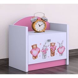 Noptiera Happy Babies Happy Animals with Hearts (White/Pink) Thumb