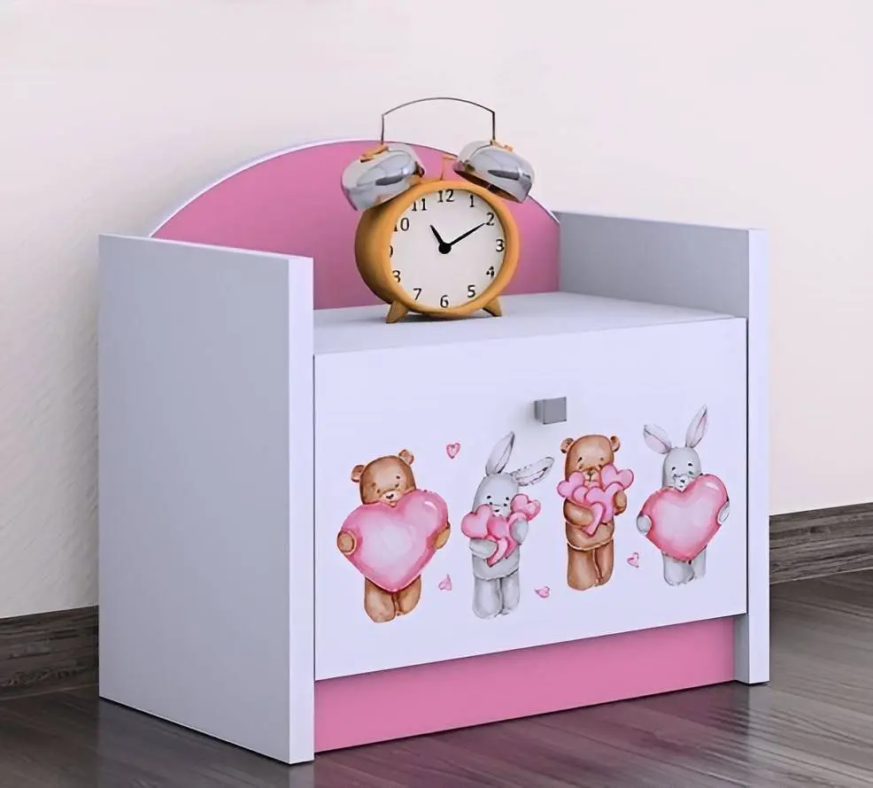 Noptiera Happy Babies Happy Animals with Hearts (White/Pink)