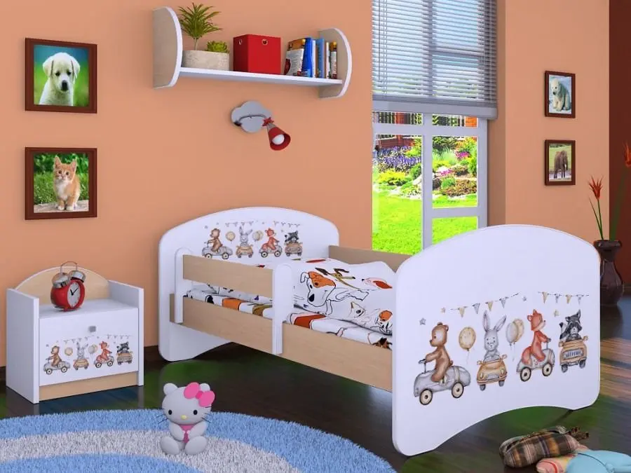 Noptiera Happy Babies Happy SZN02 Animals And Cars (White/Light Pear)