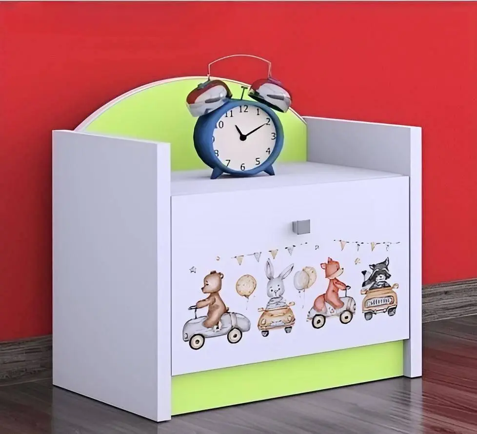 Noptiera Happy Babies Happy SZN02 Animals And Cars (White/Pastel Green)