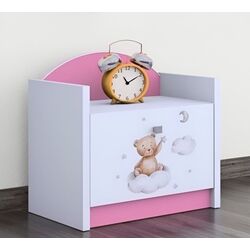 Тумба прикроватная Happy Babies Happy SZN02 Bear On Cloud (White/Pink) Thumb