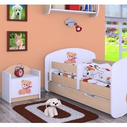 Тумба прикроватная Happy Babies Happy SZN02 Bear with Bow (White/Light Pear)