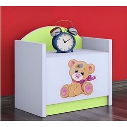 Тумба прикроватная Happy Babies Happy SZN02 Bear with Bow (White/Pastel Green) Thumb