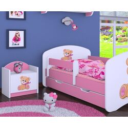 Тумба прикроватная Happy Babies Happy SZN02 Bear with Bow (White/Pink)