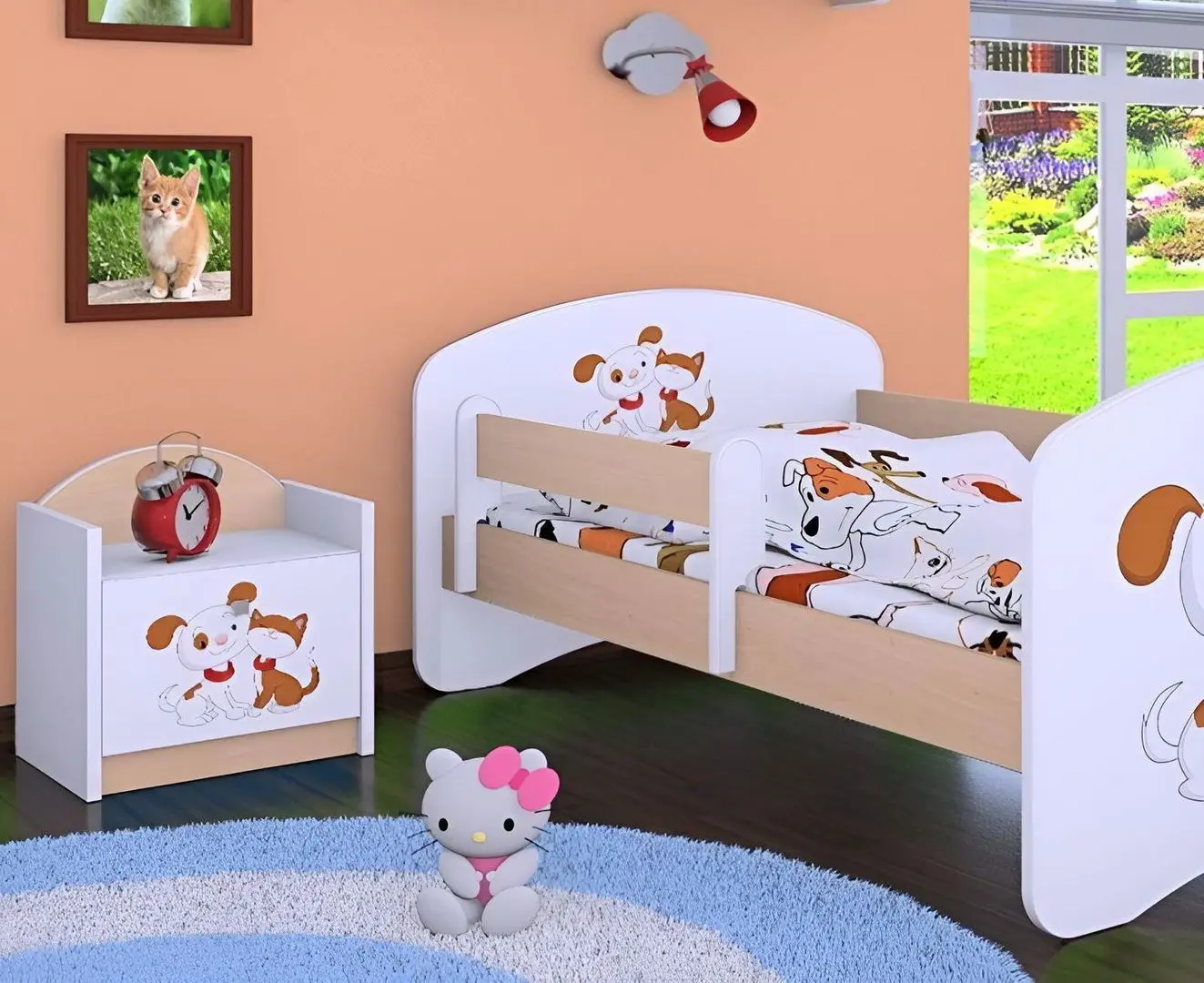 Noptiera Happy Babies Happy SZN02 Dog and Cat (White/Light Pear)