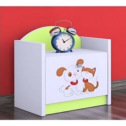 Noptiera Happy Babies Happy SZN02 Dog and Cat (White/Pastel Green) Thumb