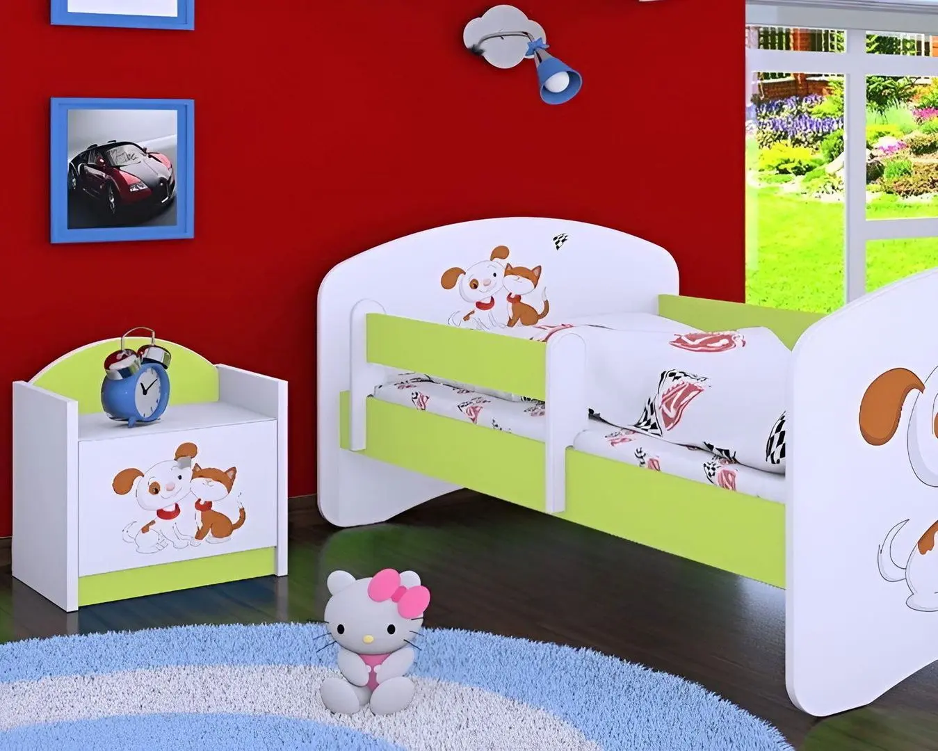 Noptiera Happy Babies Happy SZN02 Dog and Cat (White/Pastel Green)