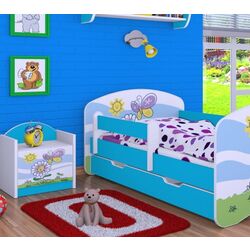 Тумба прикроватная Happy Babies Happy SZN02 Flower And Butterfly (White/Blue)