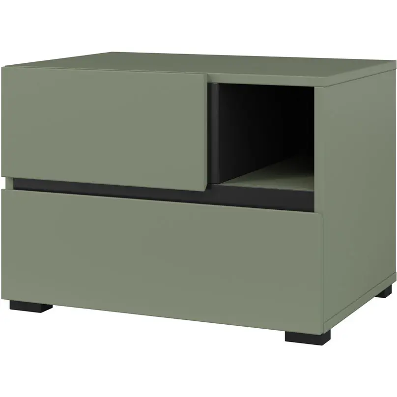 Прикроватная тумба Helvetia Cross 24GWMY22 (Green/Black) - 2